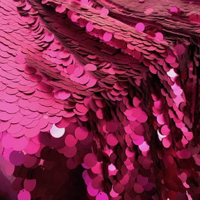 Paillette Circle Sequins Rod Pocket Curtains Fuchsia 4