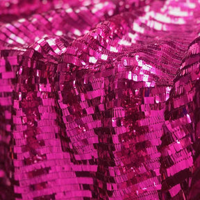 Rectangle Piano Sequins Rod Pocket Curtains Fuchsia 4