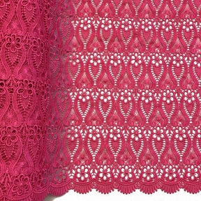 Iris Guipure French Venice Lace Fabric SV574142 Fuchsia 1
