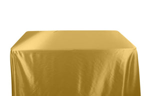 Charmeuse Satin 6 Feet Banquet Table Covers Gold 1