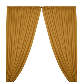 Polyester Interlock Knit Lining Rod Pocket Curtains Gold Image 1