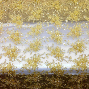 Ivy Bridal Lace Beaded Fabric SV571084 Gold 5