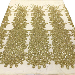 Liatris Bridal Lace Beaded Fabric SV573438 Gold 1