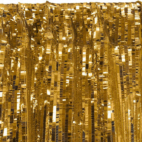 Rectangle Piano Sequins Rod Pocket Curtains Gold 3