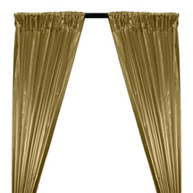 Tissue Lame Rod Pocket Curtains Gold 1