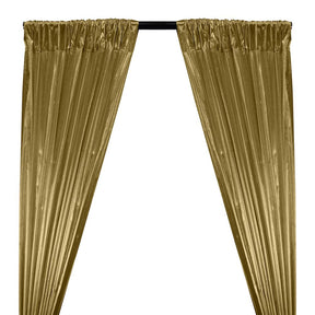 Tissue Lame Rod Pocket Curtains Gold 1