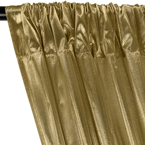 Tissue Lame Rod Pocket Curtains Gold 2