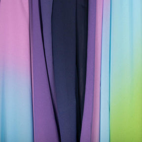 Chiffon Ombre Printed Fabric SV577581 Green To Violet 3