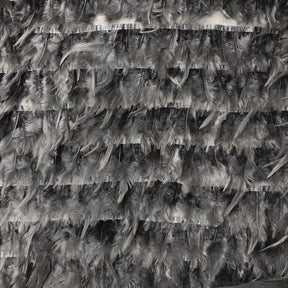 Chicken Feather Trim Layers Fabric SV576033 Grey 1