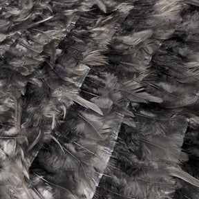 Chicken Feather Trim Layers Fabric SV576033 Grey 2