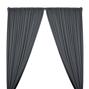 Ity Stretch Knit Jersey Rod Pocket Curtains Grey 1