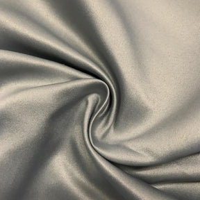 Matte Satin Peau De Soie Rod Pocket Curtains Grey 3
