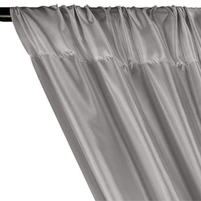 Poly China Silk Lining Rod Pocket Curtains Grey 2