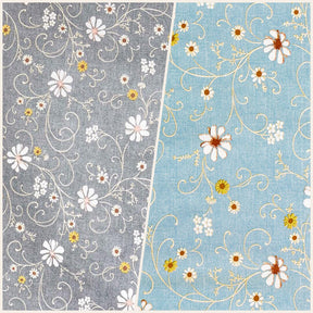 Daisy Print Oilcloth Fabric Group