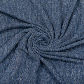 Brushed Two Tone Sweater Knit Hacci Fabric SV577883 Blue 2