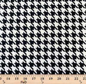 Black Houndstooth Print Dty Brushed 10 4 Fabric SV576919 3