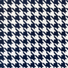 Navy Houndstooth Print Dty Brushed 10 6 Fabric SV576921 1