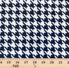 Navy Houndstooth Print Dty Brushed 10 6 Fabric SV576921 3