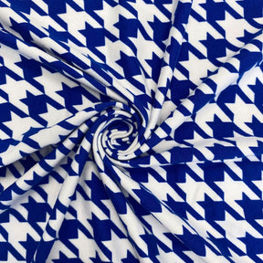 Royal Blue Houndstooth Print Dty Brushed 10 5 Fabric SV576920 2