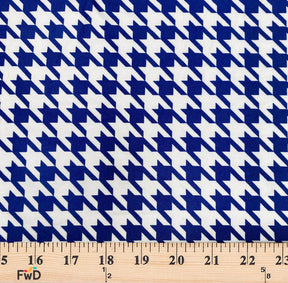 Royal Blue Houndstooth Print Dty Brushed 10 5 Fabric SV576920 3