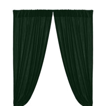 Micro Velvet Rod Pocket Curtains Hunter Green 1