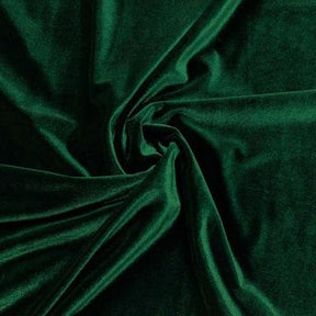 Stretch Velvet Rod Pocket Curtains Hunter Green 3