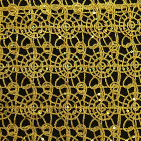 Corded Sequin Lace Fabric SV570745 Gold 9