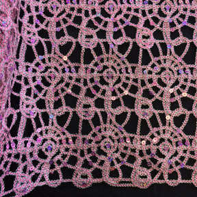 Corded Sequin Lace Fabric SV570744 Pink 3