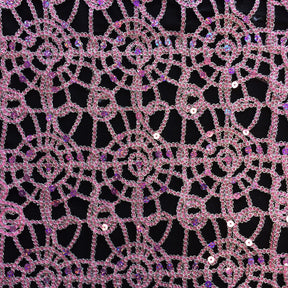 Corded Sequin Lace Fabric SV570744 Pink 4