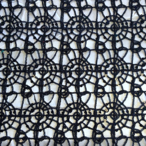 Corded Sequin Lace Fabric SV570738 Navy Blue 4