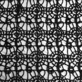 Corded Sequin Lace Fabric SV570747 Black 4