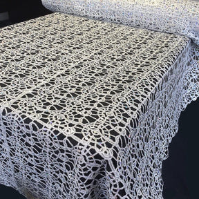 Corded Sequin Lace Fabric SV570741 Silver 5