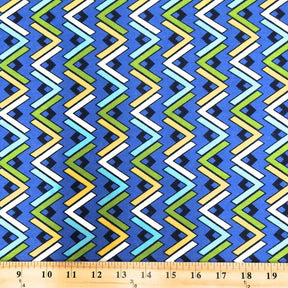 Blue Chevron Printed Broadcloth SV570671 2