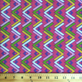 Pink Chevron Printed Broadcloth SV570668 2
