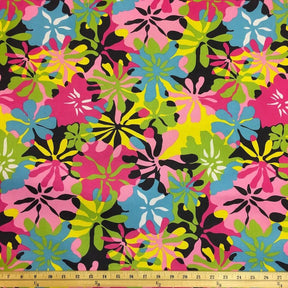 Ottertex Waterproof Canvas Tropical Print Fabric SV573715 Black Image A9