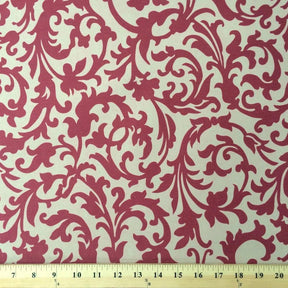 Ottertex Waterproof Canvas Scroll Print Fabric SV570292 Beige / Red Image A9