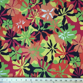 Ottertex Waterproof Canvas Tropical Print Fabric SV570293 Orange Image A9
