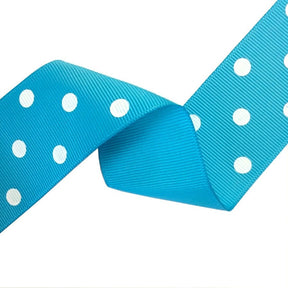 Grosgrain Ribbon Polka Dot 1 5 SV570891 Turquoise 1