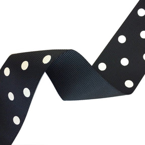 Grosgrain Ribbon Polka Dot 1 5 SV570880 Black 1