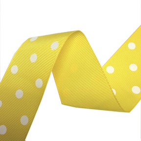 Grosgrain Ribbon Polka Dot 1 5 SV570893 Yellow 1