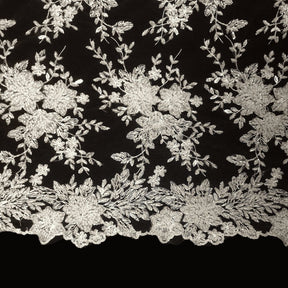 Ivy Bridal Lace Beaded Fabric SV571088 Ivory 3