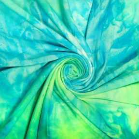 Tie Dye Printed Brushed Jersey Fabric SV577624 Blueberry Lime 2