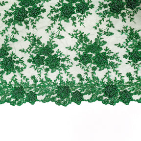 Ivy Bridal Lace Beaded Fabric SV577484 Kelly Green 2