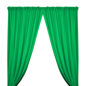 Shiny Milliskin Rod Pocket Curtains Kelly Green 1