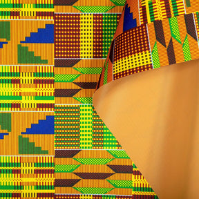 Ottertex Waterproof Canvas Kente Print Fabric SV577615 Yellow Image A4