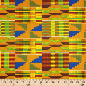 Ottertex Waterproof Canvas Kente Print Fabric SV577615 Yellow Image A9