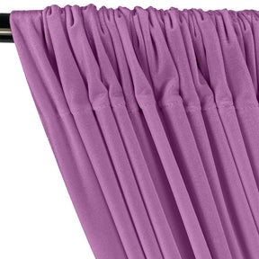 Stretch Velvet Rod Pocket Curtains Lavender 2