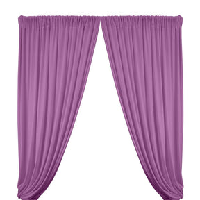 Stretch Velvet Rod Pocket Curtains Lavender 1
