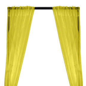 Crystal Organza Rod Pocket Curtains Lemon  1