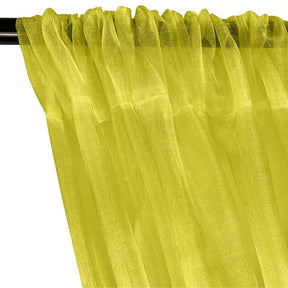 Crystal Organza Rod Pocket Curtains Lemon  2